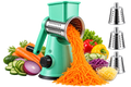 3-in-1 manual rotary cheese and vegetable grater